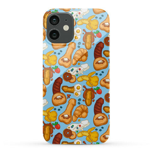 Phallic Breakfast Pattern Phone Case