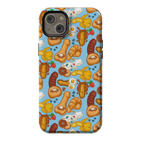 Phallic Breakfast Pattern Phone Case