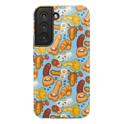 Phallic Breakfast Pattern Phone Case