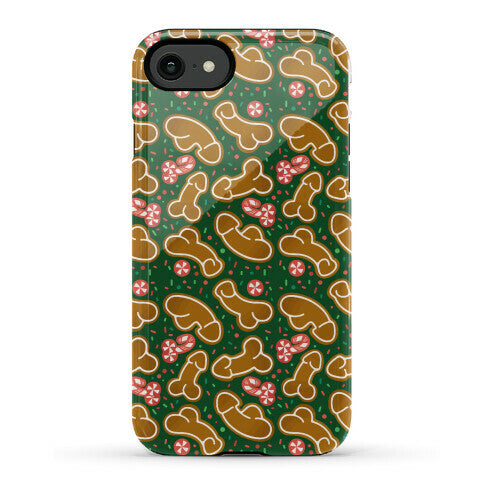 Gingerbread and Candy Cane Penises  Phone Case