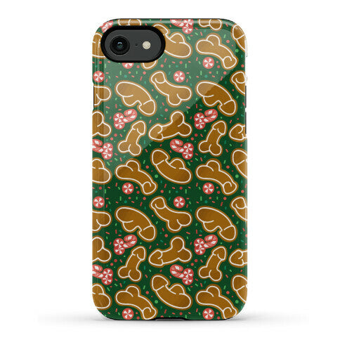 Gingerbread and Candy Cane Penises  Phone Case