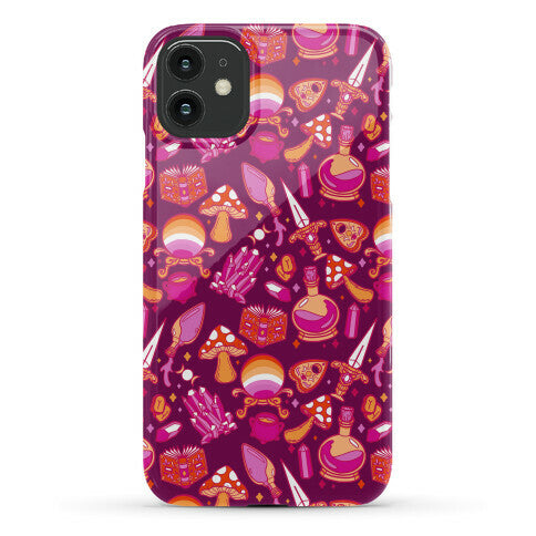 Lesbian Pride Witch Pattern Phone Case