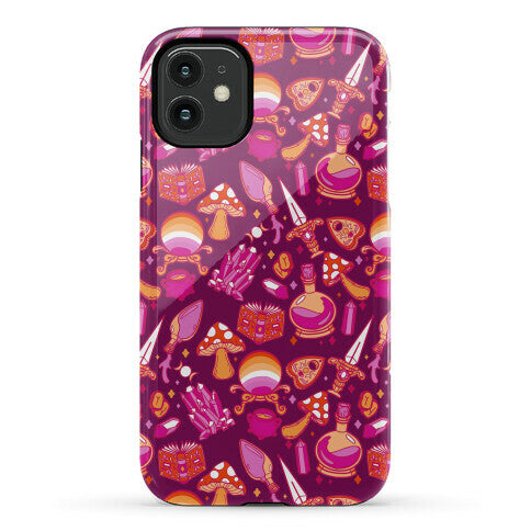 Lesbian Pride Witch Pattern Phone Case