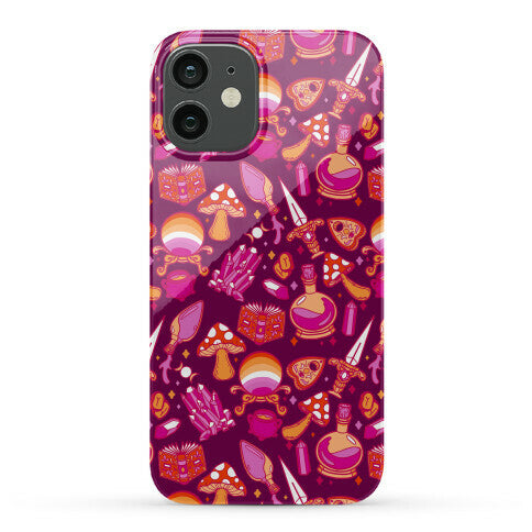 Lesbian Pride Witch Pattern Phone Case