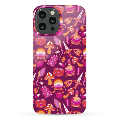 Lesbian Pride Witch Pattern Phone Case