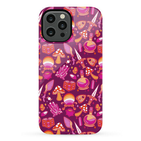 Lesbian Pride Witch Pattern Phone Case