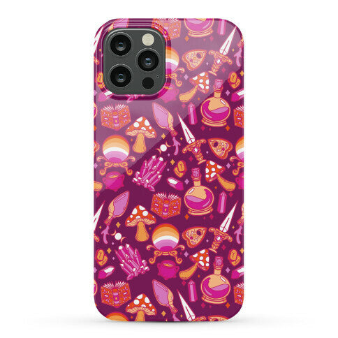 Lesbian Pride Witch Pattern Phone Case