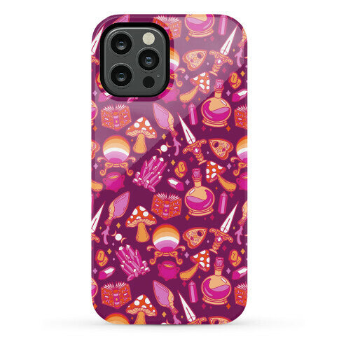 Lesbian Pride Witch Pattern Phone Case