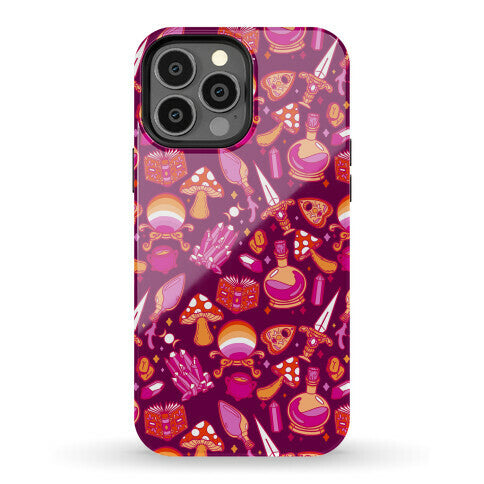 Lesbian Pride Witch Pattern Phone Case