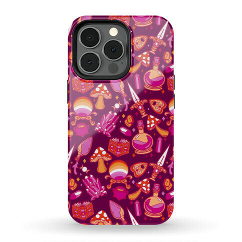 Lesbian Pride Witch Pattern Phone Case