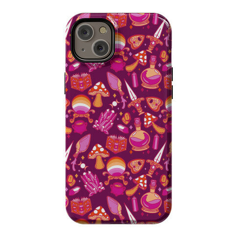 Lesbian Pride Witch Pattern Phone Case