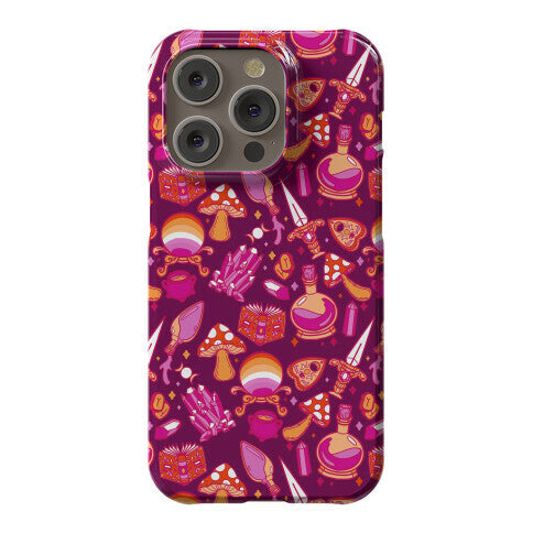 Lesbian Pride Witch Pattern Phone Case