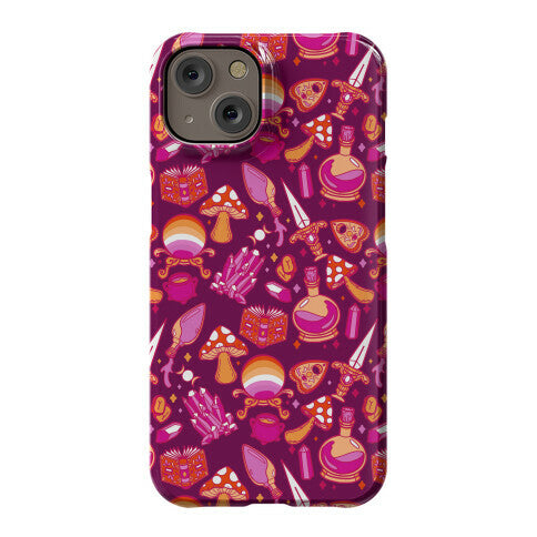 Lesbian Pride Witch Pattern Phone Case