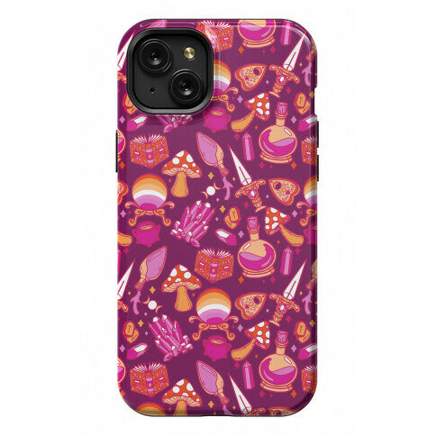 Lesbian Pride Witch Pattern Phone Case