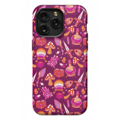 Lesbian Pride Witch Pattern Phone Case