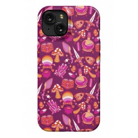 Lesbian Pride Witch Pattern Phone Case