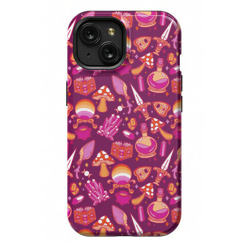 Lesbian Pride Witch Pattern Phone Case