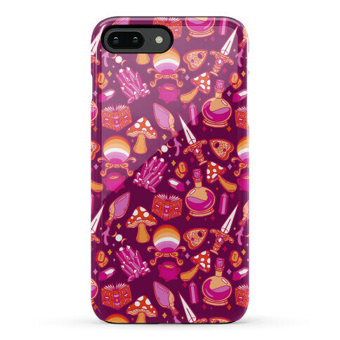 Lesbian Pride Witch Pattern Phone Case