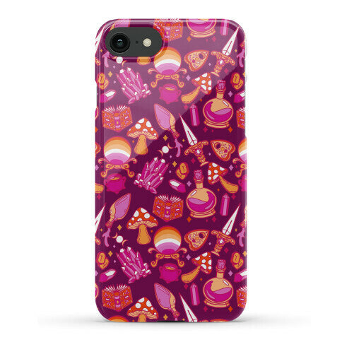 Lesbian Pride Witch Pattern Phone Case