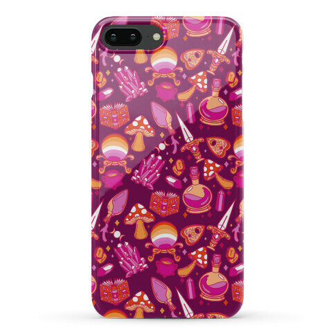 Lesbian Pride Witch Pattern Phone Case