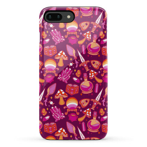 Lesbian Pride Witch Pattern Phone Case