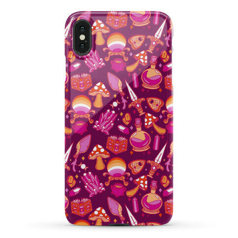 Lesbian Pride Witch Pattern Phone Case