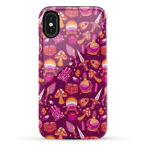 Lesbian Pride Witch Pattern Phone Case