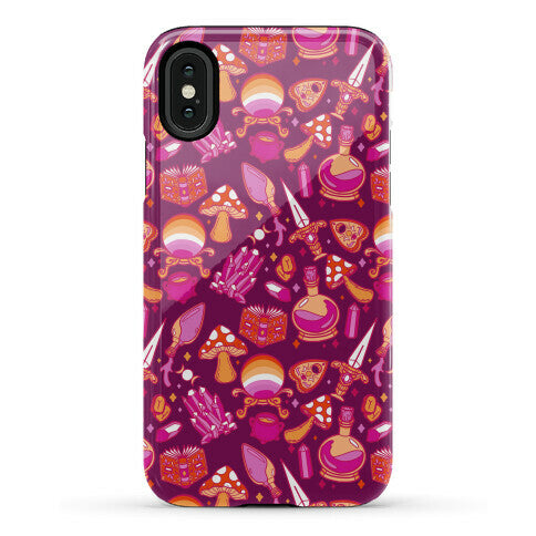 Lesbian Pride Witch Pattern Phone Case