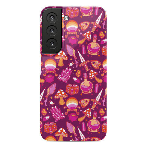 Lesbian Pride Witch Pattern Phone Case