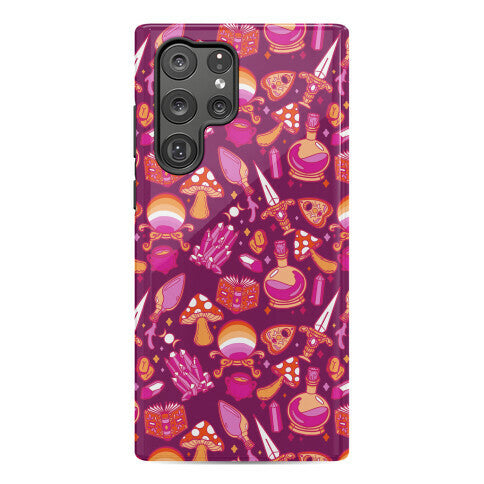 Lesbian Pride Witch Pattern Phone Case