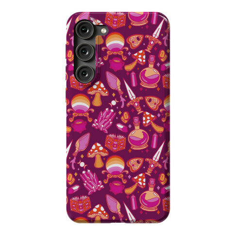 Lesbian Pride Witch Pattern Phone Case