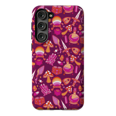 Lesbian Pride Witch Pattern Phone Case