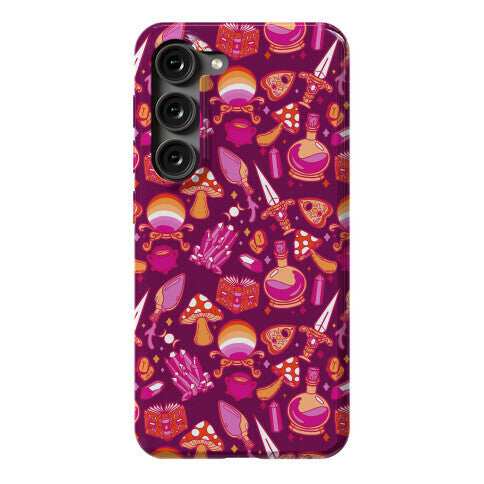 Lesbian Pride Witch Pattern Phone Case