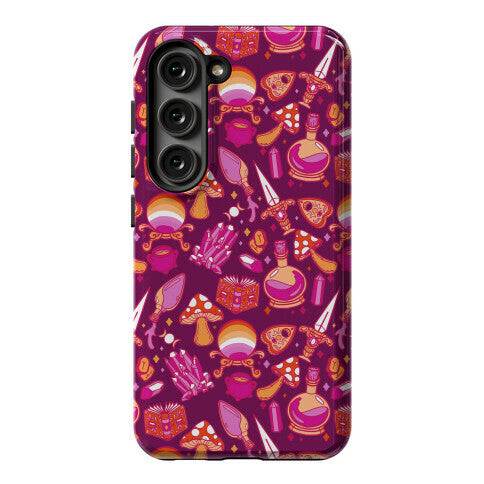 Lesbian Pride Witch Pattern Phone Case