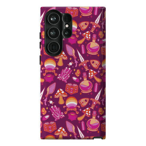 Lesbian Pride Witch Pattern Phone Case