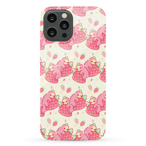 Strawberry Sloth Pattern Phone Case