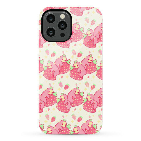 Strawberry Sloth Pattern Phone Case