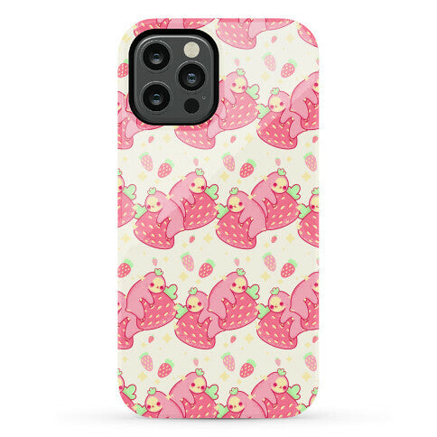 Strawberry Sloth Pattern Phone Case