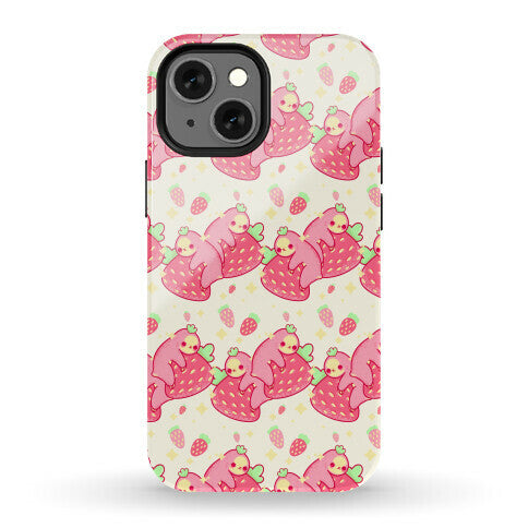 Strawberry Sloth Pattern Phone Case