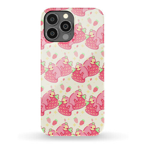 Strawberry Sloth Pattern Phone Case