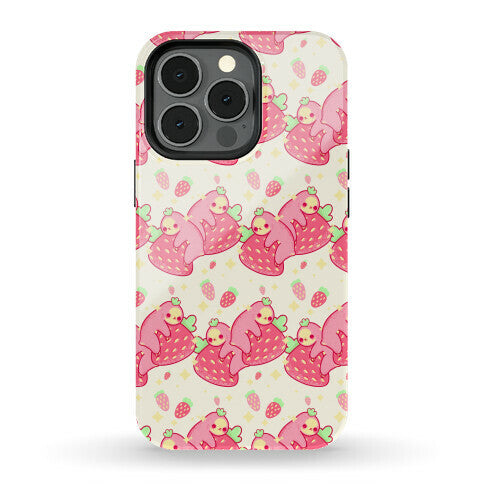 Strawberry Sloth Pattern Phone Case