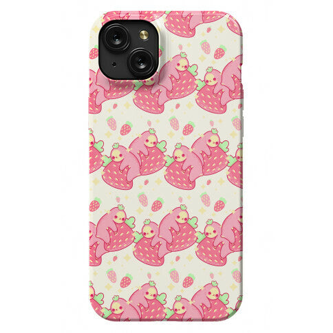 Strawberry Sloth Pattern Phone Case