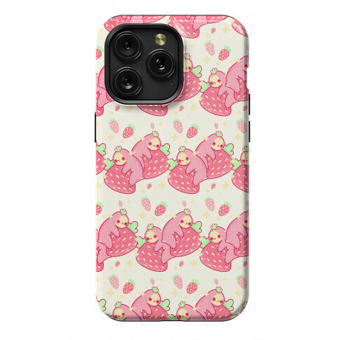 Strawberry Sloth Pattern Phone Case