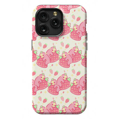 Strawberry Sloth Pattern Phone Case