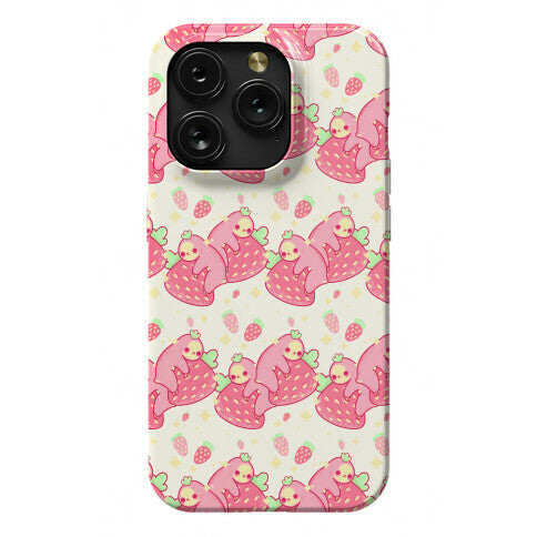 Strawberry Sloth Pattern Phone Case