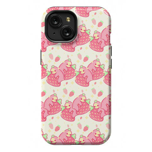 Strawberry Sloth Pattern Phone Case