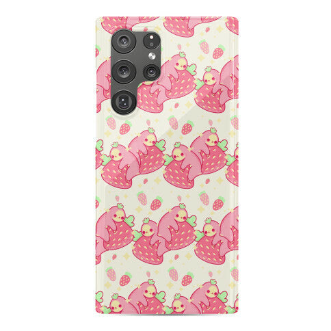 Strawberry Sloth Pattern Phone Case