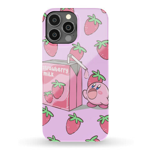 Strawberry Milk Kirby Parody Phone Case