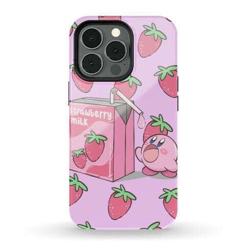 Strawberry Milk Kirby Parody Phone Case