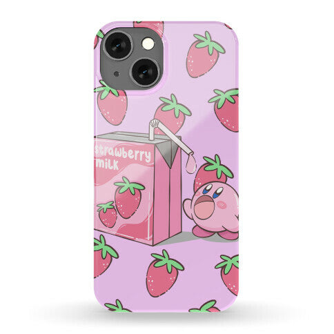Strawberry Milk Kirby Parody Phone Case